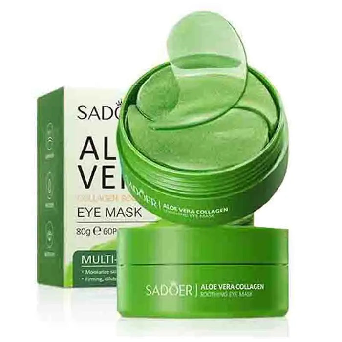 60pcs Aloe Vera Collagen Eye Mask Anti Dark Circles Removal Eyes Bags Moisturizing Firming Eye Patches Eyes Skin Care Products