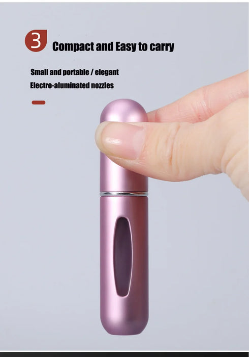 10ml 5ml Mini Portable Perfume Spray Aluminium Travel Self-Pumping Dispenser Bottle Bottom Direct Fill Jar Cosmetic Empty Tool