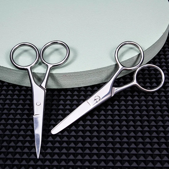 Stainless Steel Round Head Nose Hair Scissors Makeup Eyebrows Small Scissors Beard Scissors Beauty Tools Makeup Tools 가위