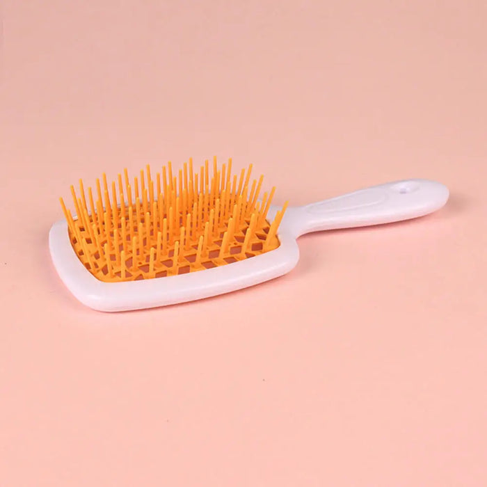 New Square Hollow Hair Comb Scalp Massager Simple Rib Hairbrush Demelant Brush Detangling Comb Fluffy Hairdressing Style Tool