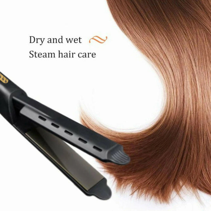 Hair Straightener Four-gear Temperature Adjustment Ceramic Tourmaline Ionic Flat Iron Hair Straightener For Women Widen Panel