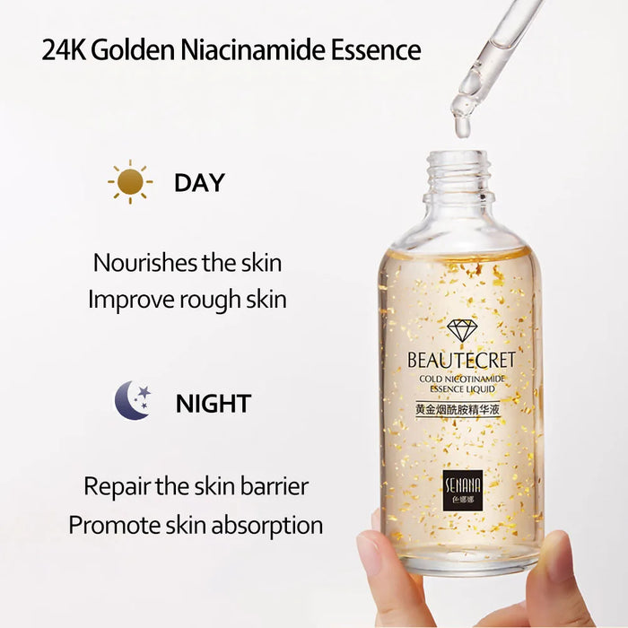 Skin Care Product 24K Gold Nicotinamide Skincare Set Anti Aging Face  Cream Fade Dark Circles Eye Cream Moisturizing Face Masks