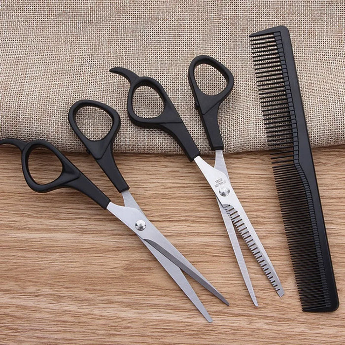 3PCS Hairdressing Scissors 6 Inch Scissors Kit Tool for Cutting Thinning Hair Comb Barber Accessories Salon Hairdressing Shears