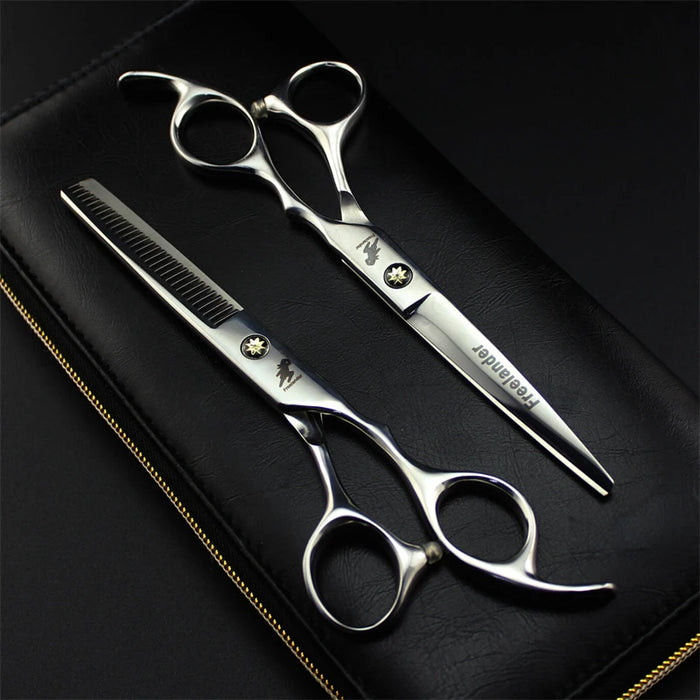 Professional Hairdressing Flat Tooth Scissors 6.0/7.0 Inch Stainless Steel Hair Scissors Salon Hairdresser Hair Cutting Tools