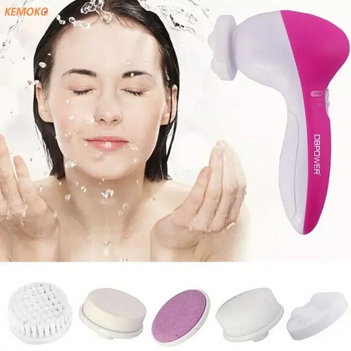 Electric Facial Cleanser Wash Face Cleaning Machine Skin Pore Cleaner Wash Machine Spa Blackhead Cleaning Facial Cleanser 5 in 1