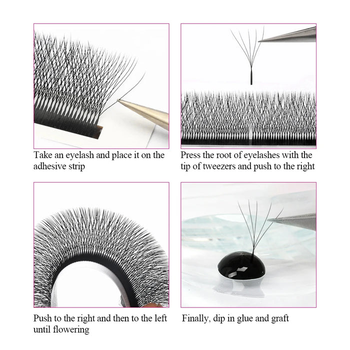 FADVAN 5D W Shape Lashes 0.07/0.05 C/D/DD/LCurl 3D/4D/5D/6D/7D/8D W Lashes Natural Soft Professional Lashes