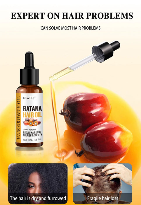 Natural 100% Batana Oil For Healthy Hair Treatment Oil Natural Promotes Hair Wellness For Men Women Enhances Anti Hair Break