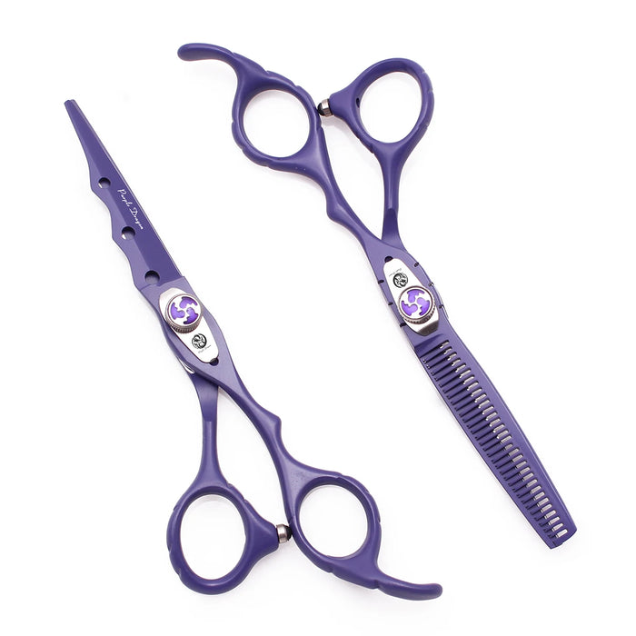 Purple Dragon Hair Scissors Professional 6" Japan Stainless Hair Cutting Scissors Barber Shop Hairdressing Thinning Shears Z1019