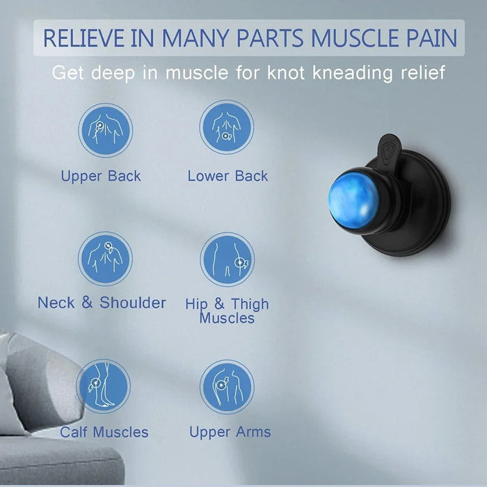 New Massage Roller Ball Deep Tissue Roller Suction Cup Self Back Massager Mountable Muscle Pain Relief Waist Hip Relaxer Stress