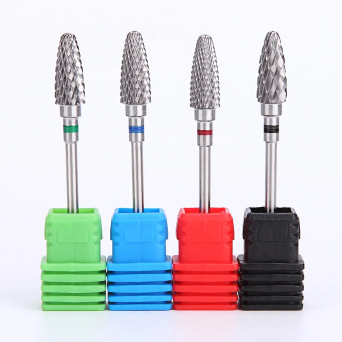 Carbide Tungsten Nail Bits Milling Cutter Burrs Electric Nail Drill Bit Pedicure  Cuticle Clean Tools For Manicure Buffers Drill