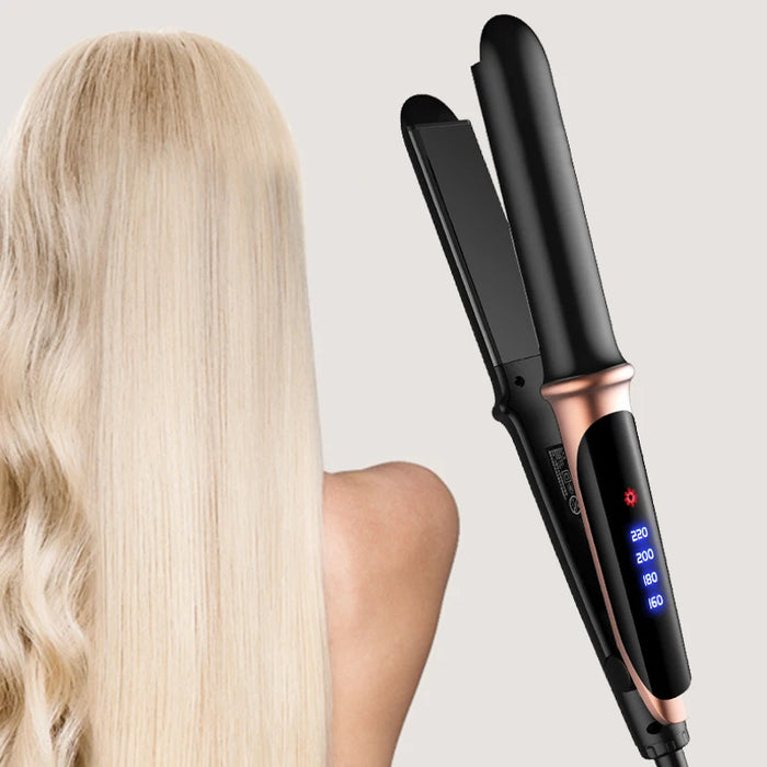 Portable Fast Heating 2 In 1 Hair Straightener Curler Mini Curling Hair Iron