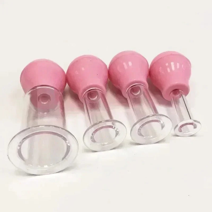 Facial Massage Cups Rubber Vacuum Cupping Skin Lifting Anti Cellulite Massager for Face Pvc Body Cups Skin Scraping Massage Jar