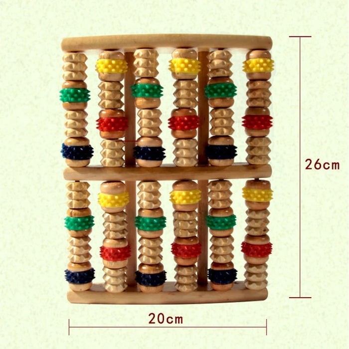 Wooden Foot Massager Roller  Acupressure Relax Massage Pain Stress Relief Shiatsu Roller Feet Care Massager Wholesale