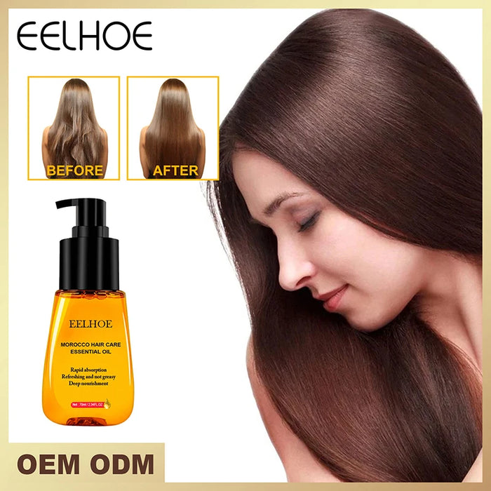 70Ml Morocco Argan Hair Oil Nourishing Repair Damaged Restore Improve Split Hair Rough Remove Smoothing Soft Hair Essence New