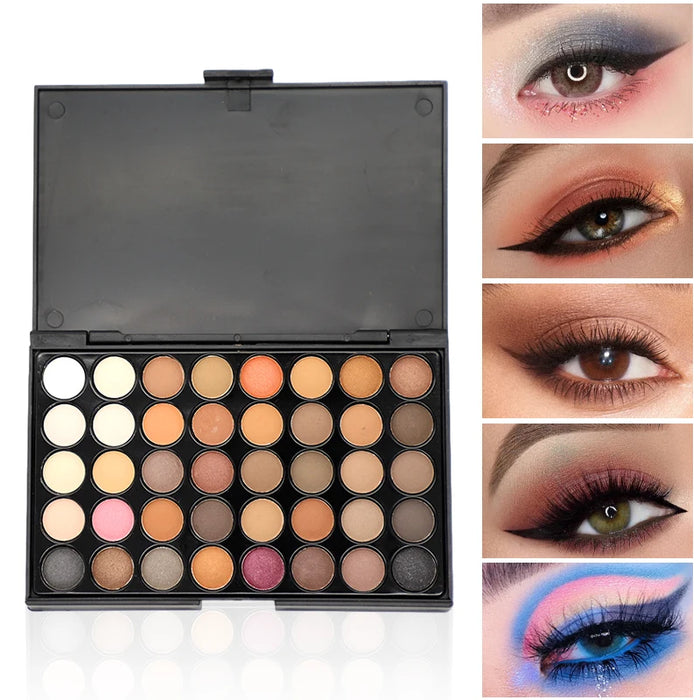 40 Color Matte Eyeshadow Palette Glitter Eye Shadow Waterproof Long Lasting Make Up Pallet Shimmer Fashion Women Beauty Eyes