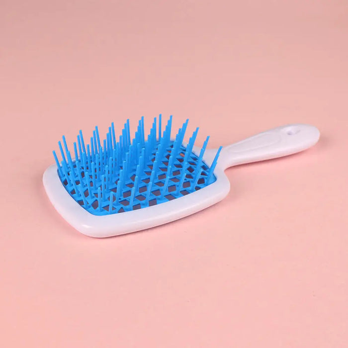 New Square Hollow Hair Comb Scalp Massager Simple Rib Hairbrush Demelant Brush Detangling Comb Fluffy Hairdressing Style Tool