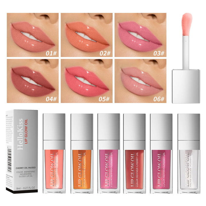 Crystal Jelly Moisturizing Lip Glow Oil Plumping Lip Gloss Waterproof Makeup Sexy Lipgloss Tinted Lip Glaze Plumper