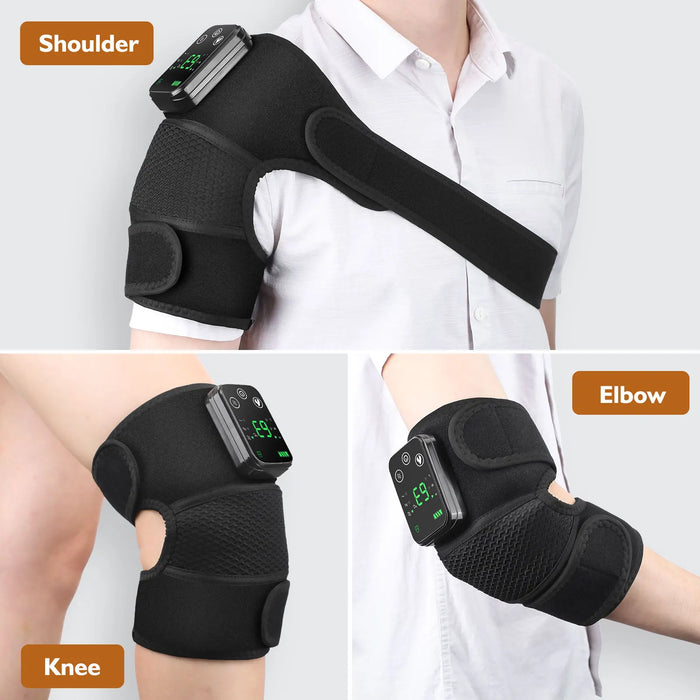 Eletric Knee Temperature Massager Leg Joint Heating Vibration Massage Elbow Shoulder Support Thermal Knee Pad Blood Circulation