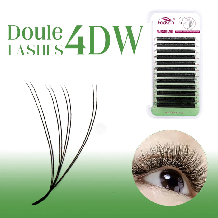 FADVAN 5D W Shape Lashes 0.07/0.05 C/D/DD/LCurl 3D/4D/5D/6D/7D/8D W Lashes Natural Soft Professional Lashes