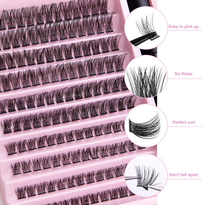 Combination Simulation Glue Tweezers Set Curl Eyelashes DIY Segmented  Extensions Cluster Fales eyelash Charming Tools