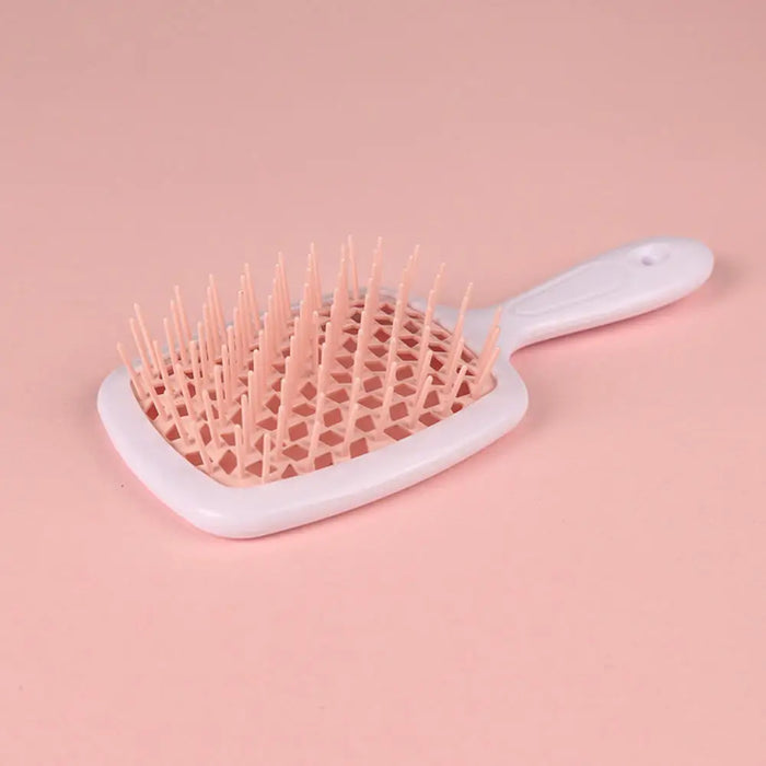 New Square Hollow Hair Comb Scalp Massager Simple Rib Hairbrush Demelant Brush Detangling Comb Fluffy Hairdressing Style Tool