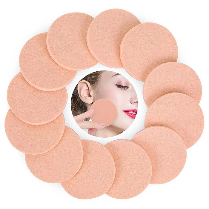 12Pcs Cosmetic Puff Makeup Super Soft Puff Wet Dry Dual Use BB CC Cream Contour Facial Makeup Sponge Portable Trave Beauty Tool