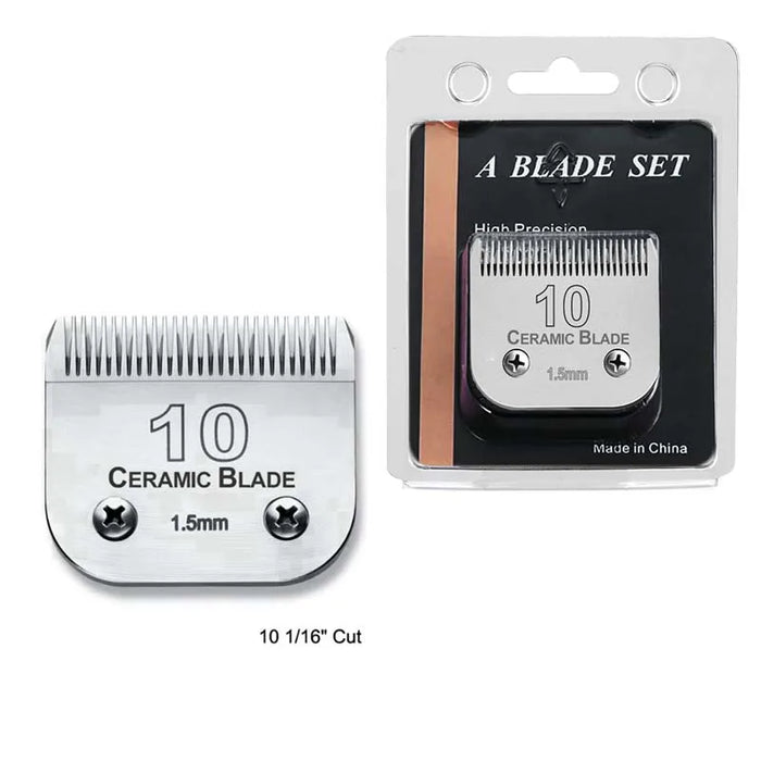 Detachable Pet Clipper Blades Set Compatible With For Most Andis, Oster, Wahl A5 Clippers,Made of Ceramic Blade&Carbon Steel