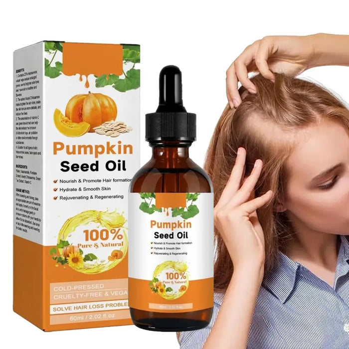 NEW 60ml Hair Growth Pumpkin Seed Oil Body Skin Nourishing Scalp Massage Health Dry Damaged Cracked Repair Nourishing