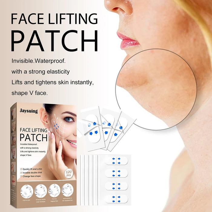 120pcs Invisible Face Stickers Transparent Thin Face Patche Lift Tools V-Shape Face Wrinkle Sagging Skin Tape Facelifting Patch