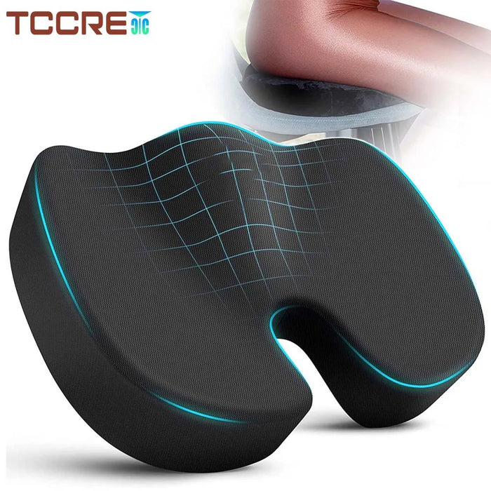 Travel Coccyx Seat Cushion Memory Foam U-Shaped Pillow for Chair Cushion Pad Car Office Hip Support Massage Orthopedic Pillow