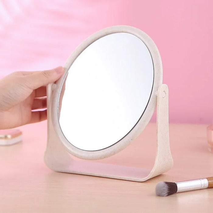 Classic Custom Double Sided 360 Degree Rotating Colorful Magnifying Makeup Personalized Round Desktop Plastic Mirror