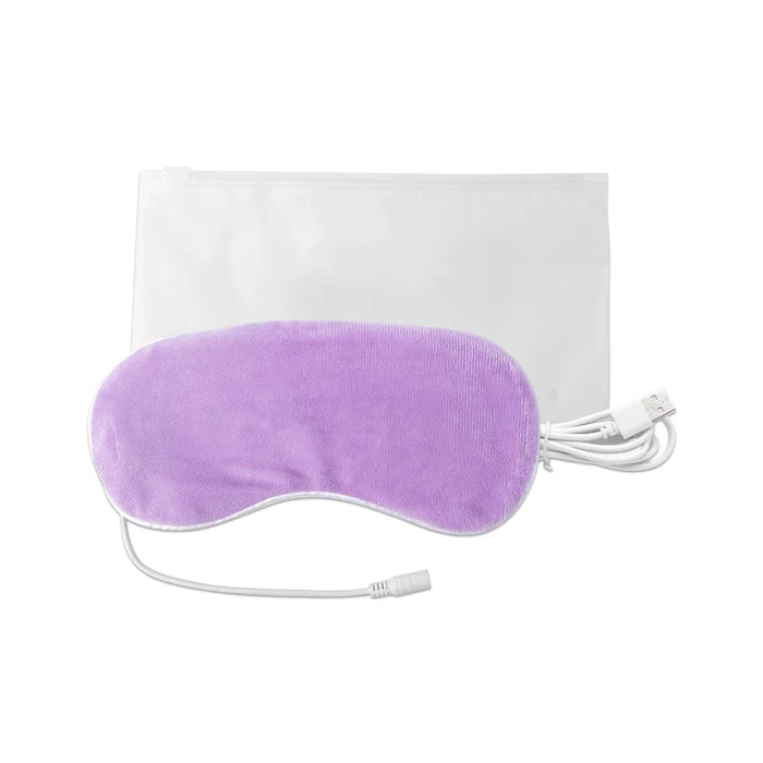 USB Heated Eye Mask Reusable USB Steaming Mask Eye Massager for Sleeping Puffiness Anti Dark Circle Patch Hot Blindfold Eye Care