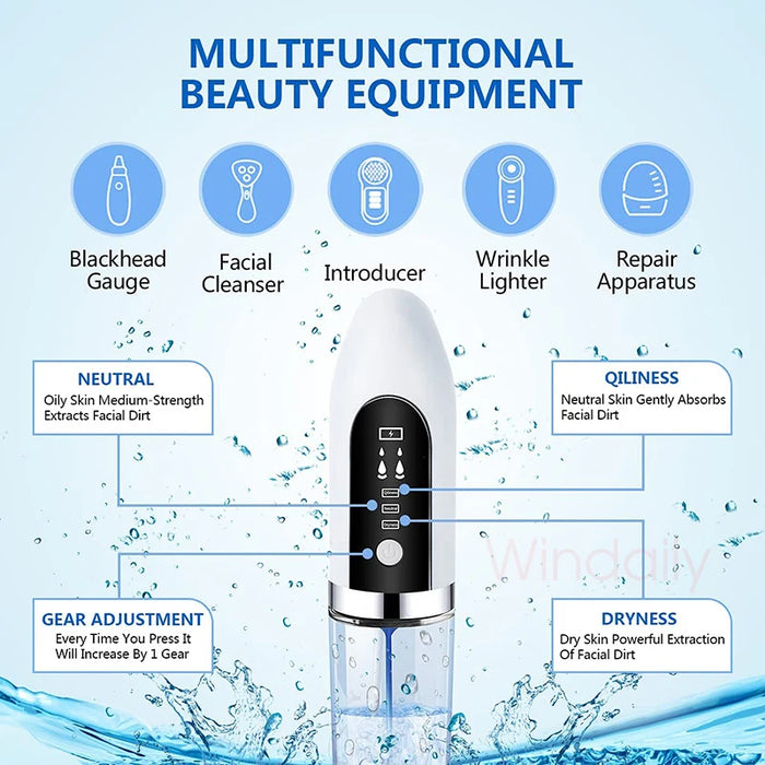 2023 Blackhead Remover Pore Vacuum Cleaner Electric Micro Small Bubble Facial Cleasing Machine USB Rechargeable Beauty Device