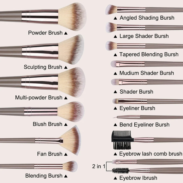 1-20pcs Makeup Brushes Set Face Professional Cosmetics Brush Soft Concealer Brush Eyeshadow Eyebrow Eyeliner Makeup Beauty Tools