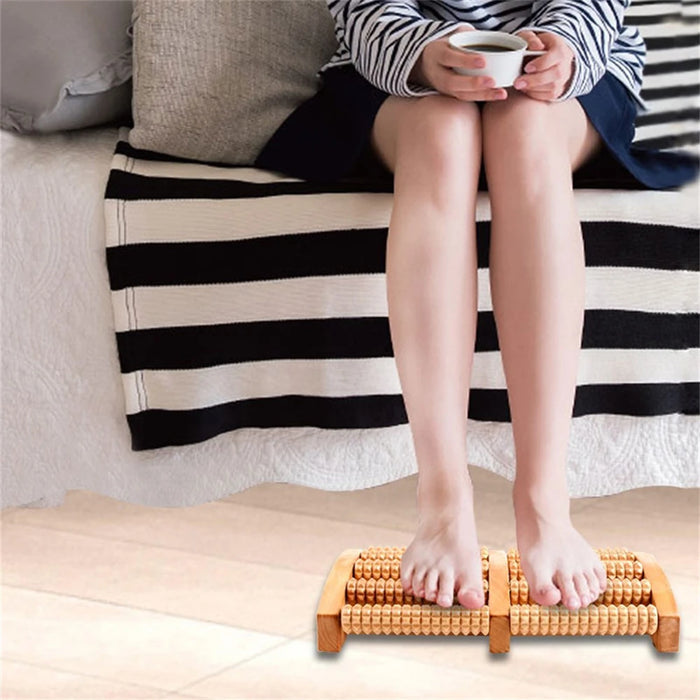 1 Piece Wooden Foot Roller Wood Care Massage Reflexology Relax Relief Massager Spa Gift Anti Cellulite Foot Massager Care Tool