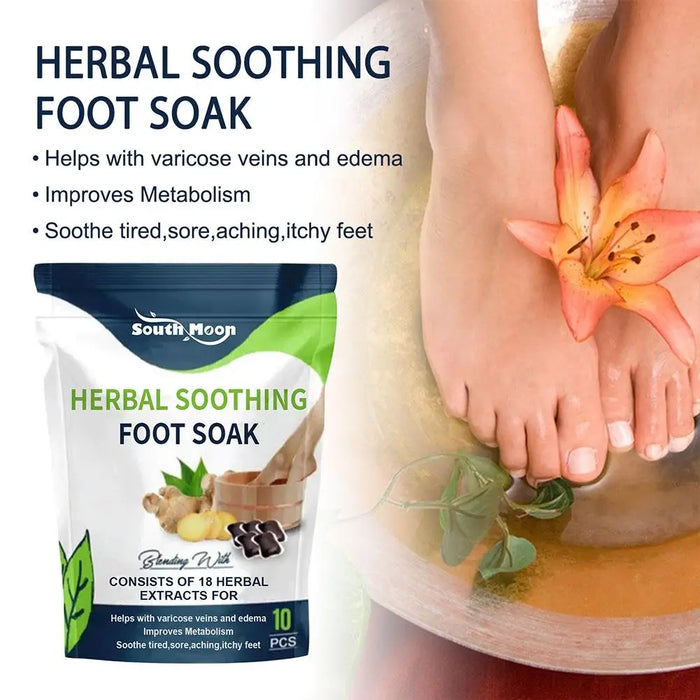 10pcs Natural Herbal Foot Soak Gel Detox Capsule Foot Cleansing Bath Soak Beads Slimming Feet Reflexology Spa Relax Foot Care