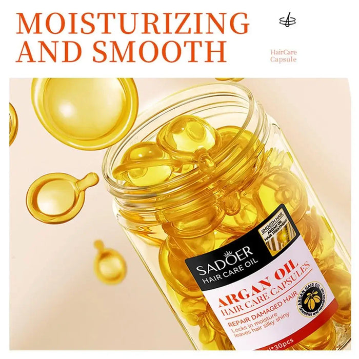 Smooth Silky Hair Vitamin Capsule Keratin Oil Hair Moroccan Anti-Loss Repair Damaged Hair Care Serum Products