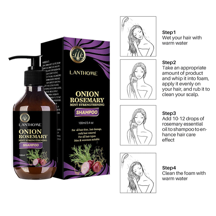 Hair Shampoo For Fast Hair Growth Rosemary Onion Hair Regrowth Shampoo Anti Hair Loss Effective Within 7 Day Hair Growth Product