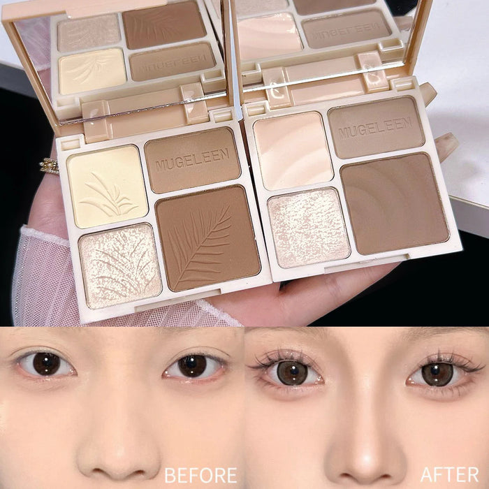 4 Colors Facial Highlighter Makeup Palette 3D Nose Shadow Cosmetics Matte Face Contouring Shadow Palette Face Beauty Makeup Tool