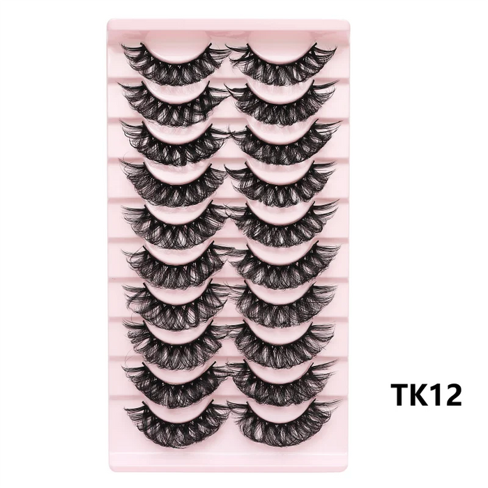 Russian Strip Lashes Makeup Lashes 25mm 3D Mink Volume Fluffy Natural False Eyelashes Thick Dramatic Mink Eyelashes Wholesale