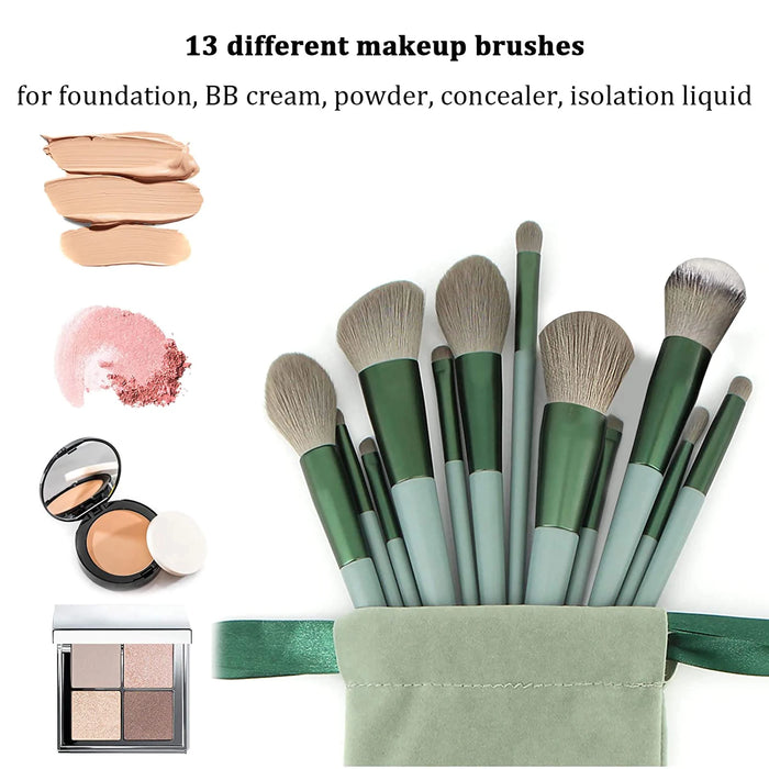 Makeup Brush 13pcs Brushes Set Cosmetic Makeup Sponge Makeup Brush Cleaning Box Beauty Tool Eyeshadow Blush Professional Brushes