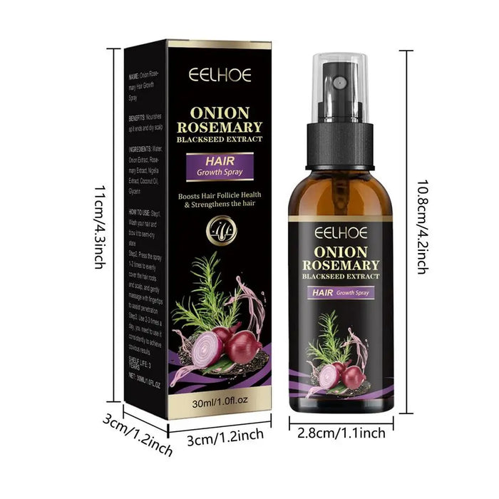 30ml Hair Growth Spray Onion Rosemary Dense Hair Spray Rosemary Essential Oil Hair Nourishing Essential Oil Anti Hair Loss Spray