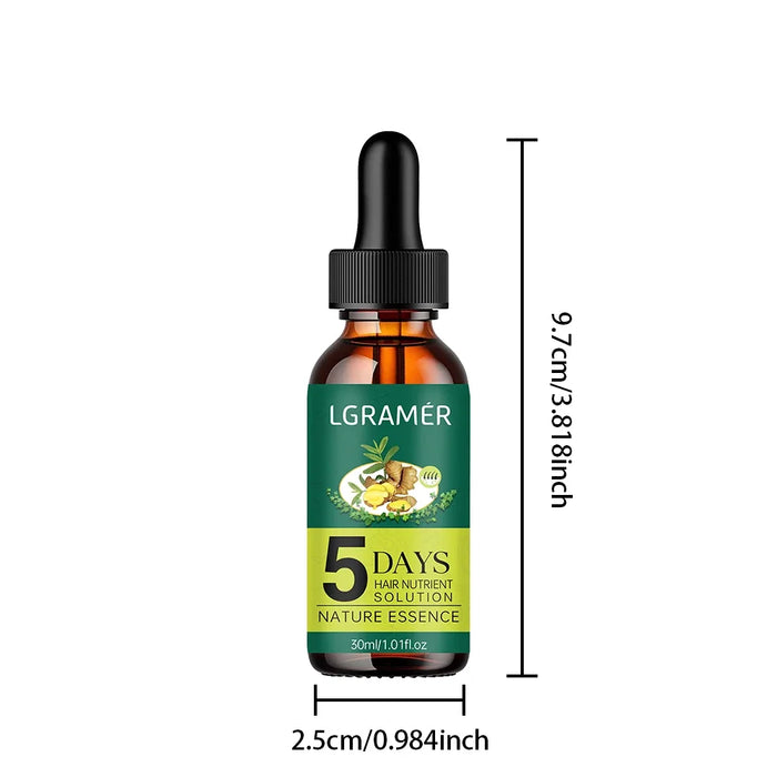 Hair Growth Essence Oil 5 Days Ginger Hair Growth Oil Anti Hair Loss Prevent Baldness Treatment Fast Nourish Scalp Hair Care