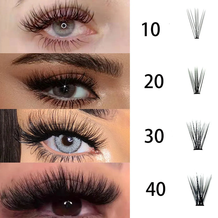 100Pcs Professional Makeup Individual C/D/DD Cluster EyeLashes Grafting False Eyelashes eyelash extension individual lash bunch