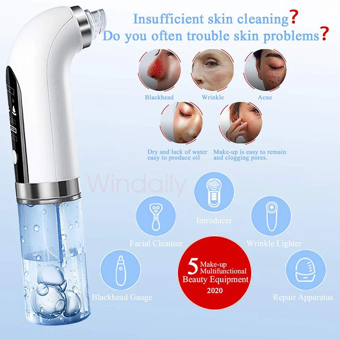 2023 Blackhead Remover Pore Vacuum Cleaner Electric Micro Small Bubble Facial Cleasing Machine USB Rechargeable Beauty Device