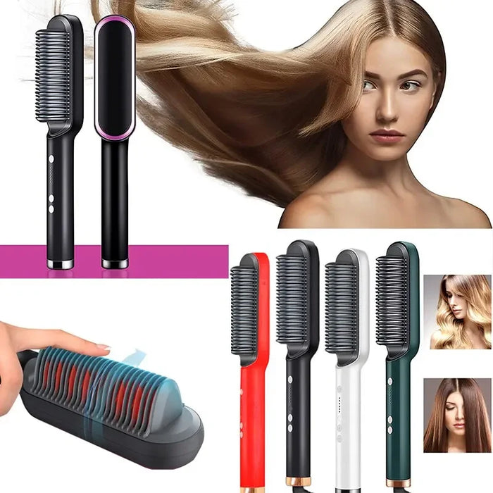 New Hair Straightener Professional Quick Heated Electric Hot Comb Hair Mini Comb Personal Care Multifunctional Hairstyle Brush