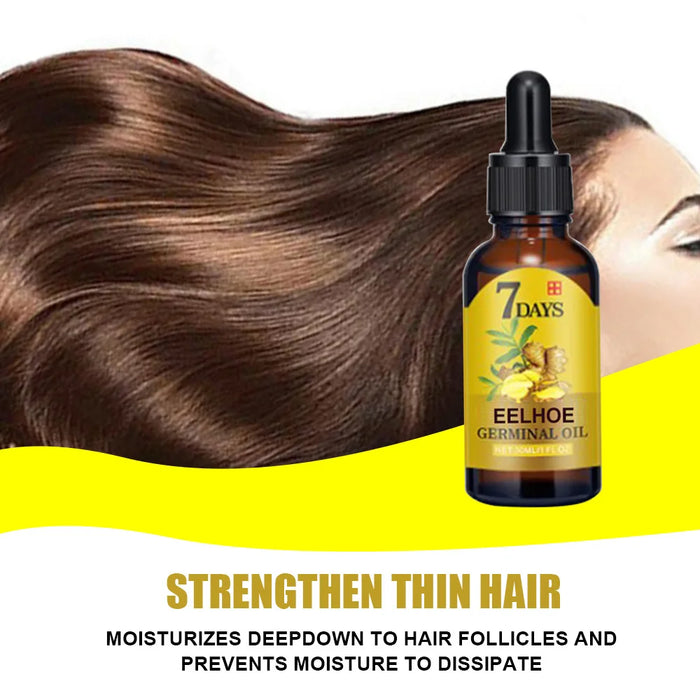 Ginger Fast Hair Growth Oil Anti Hair Loss Treatment for Man Women Serum Scalp Baldhead Repair Nourish Root Fast Growing Product