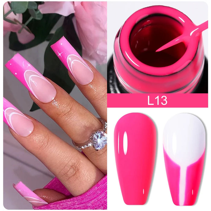 LILYCUTE 5ml Metallic Liner Gel Nail Polish Chrome Super Bright Mirror Effect Painting Drawing Line French Gel Nail Art Varnish