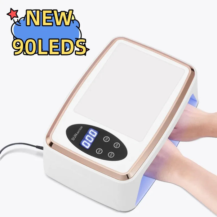 90 LEDS Nail Dryer LED Nail Lamp UV Lamp for Curing All Gel Nail Polish Motion Sensing Manicure Pedicure Salon Tool Big Space