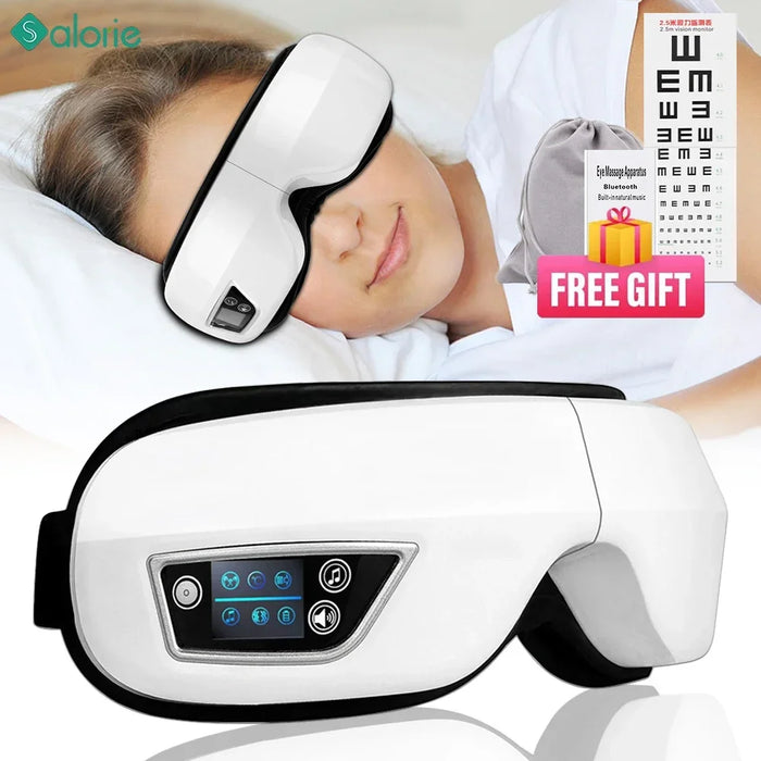 Eye Massager With Heat Smart Airbag Vibration Eye Care Compress Bluetooth Eye Massage Relax Migraines Relief Improve Sleep